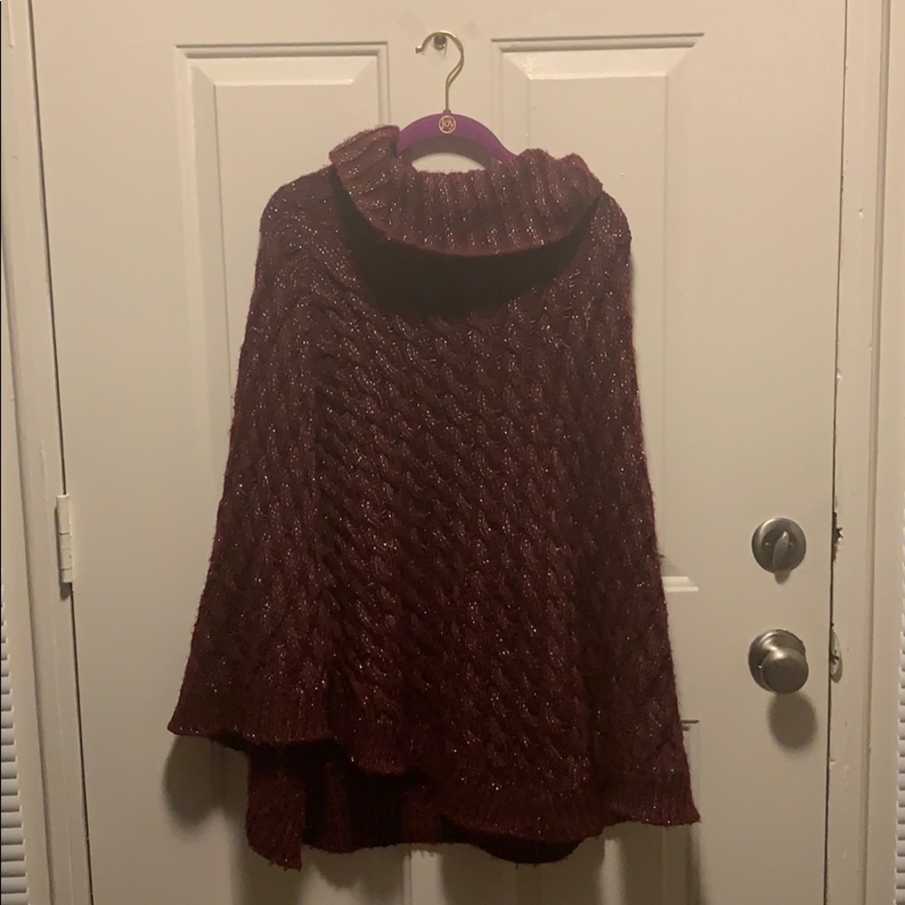 Turtleneck poncho